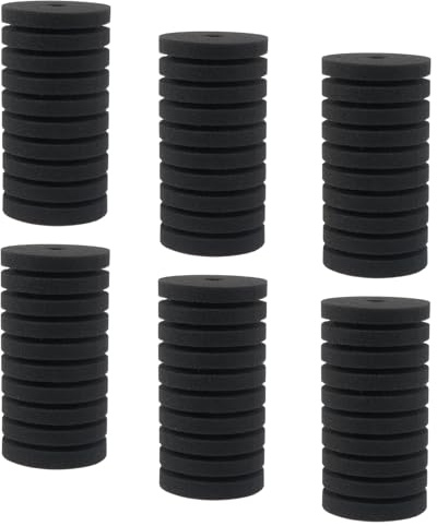 QINGYIWL 6 stycken svampfilter akvarieset, svampfilter akvarium för biologisk och mekanisk filtrering, ersättningssvampar för akvariefilter, tyst dykskumfilter för akvarium