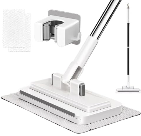 Einfacher Mop - Mit Klemmdesign Und Ohne Handkontakt Für Nass Und Trocken Reinigung | Klemm Clip Mop | Für Die Reinigung Von Haushalt Küche Wohnzimmer Boden Parkett Fliesen Laminatboden Sowie Decke