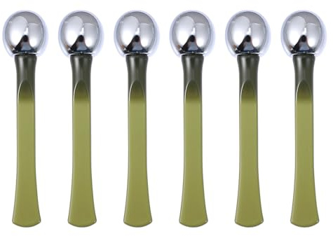 Augencreme Stab 6 Stück Metall Schönheitsstab für Augenpflege | Kompakt Tragbar, Grün, für Handtasche und Tasche, Geeignet für Frauen und Mädchen