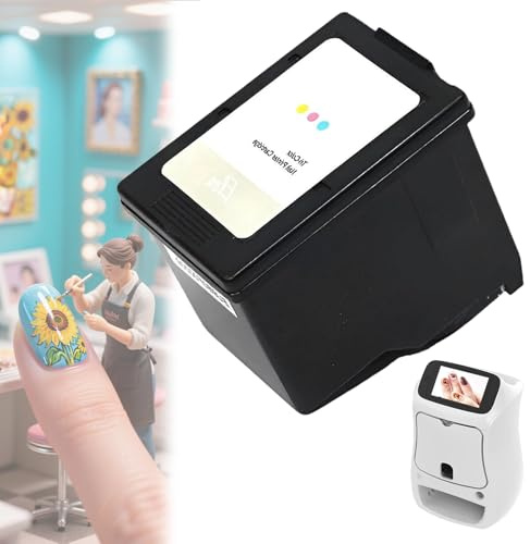 POADGBCN Cartucho de Tinta de Repuesto para Impresora de uñas Tinta 3D a Color Imágenes nítidas en Alta definición para Aficionados al Arte de uñas DIY(Whiteinkcartridge)