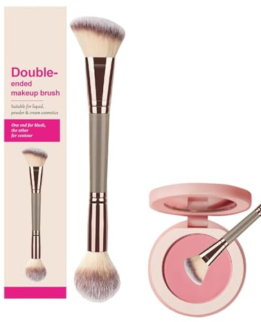 Brocha de maquillaje de doble extremo | Doble punta para difuminar
