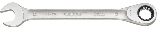 GEDORE Maulschlüssel mit Ringratsche, SW 13 mm, flach, 12-kant, UD-Profil, Schraubenschlüssel, 7 R 13