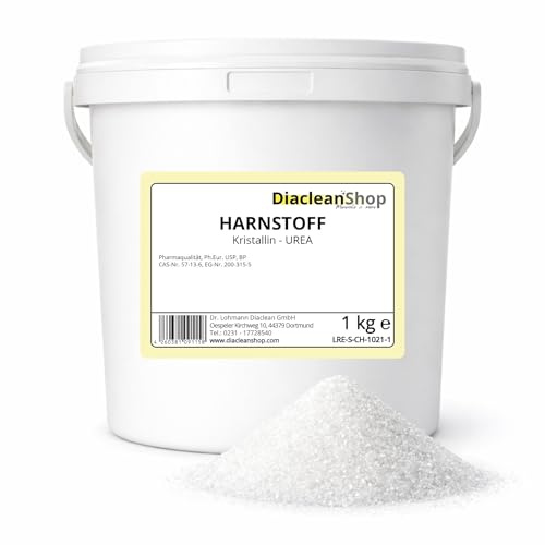 DIACLEANSHOP Harnstoff Pulver Urea 1kg Pharmaqualität | Ideal als Kosmetikrohstoff DIY Kosmetik Cremes Lotionen Salben