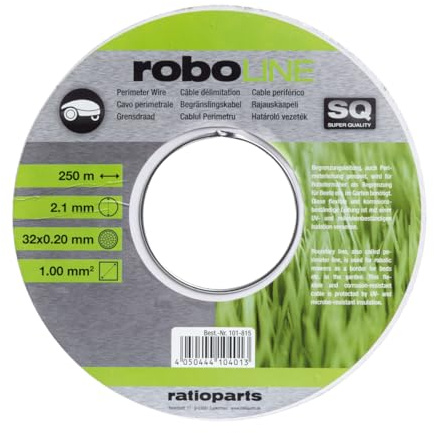 Ratioparts roboLINE Begrenzungskabel 250 m – 2,1 mm – für Mähroboter – verzinnt & langlebig