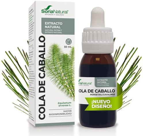 Soria Natural - EXTRACTO DE COLA DE CABALLO S. XXI - Extracto Natural - Fuerza uñas y cabello y disminuye retención de líquidos - 50 ml - Equisetum arvense (PACK1)
