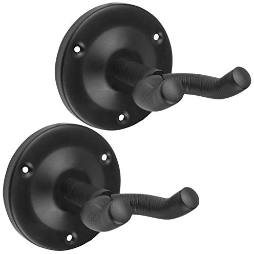 Tiger Gst84-Bk Supporto A Muro per Ukulele Supporto per Uke, Banjo e Mandolino, Confezione da 2