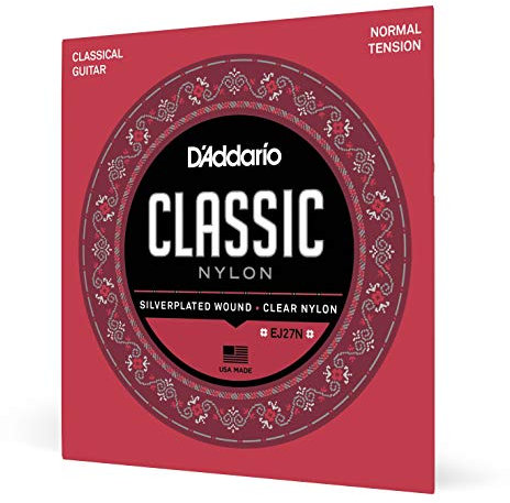 D'Addario Corde Per Chitarra - Corde Per Chitarra Classica In Nylon - Corde Per Chitarra Classica - Nylon Trasparente Per Studenti - Normal Tension - 1-Pack