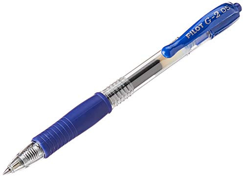 Pilot G205 Druck-Gelschreiber mit Gummi-Griffzone 0,5 mm Schreibspitze 0,3 mm Strichbreite 12 Stück blau