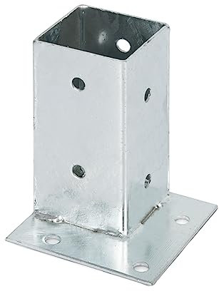 Alberts 211714 Aufschraubhülse | für die bündige Befestigung an Ecken | feuerverzinkt | 71 x 71 mm