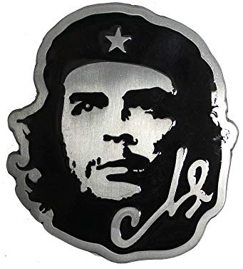 eeddoo® Gürtelschnalle - Che Guevara in schwarz (Buckle für Wechselgürtel für Damen und Herren | Belt Frauen Männer Oldschool Rockabilly Metall Gothic Wave Rock Biker Western Trucker Casino Skull)