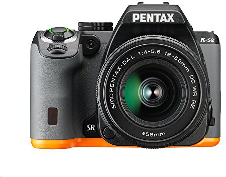Pentax K-S2 Appareil Photo Reflex numérique 3 (7,62 cm) 20 Mpix Wi-FI HDMI USB Noir/Orange + Objectif DAL 18-50 mm WR + DAL & 50-200 mm WR