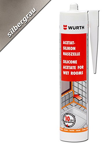 Würth Acetat - Silikon Nasszelle Silbergrau 310 ml Kartusche