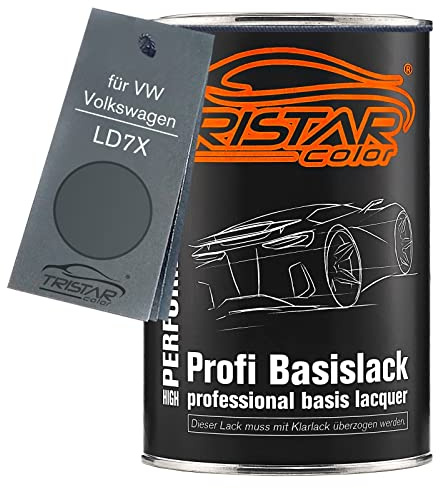 TRISTARcolor Autolack Dose für VW LD7X Platinum Grey Metallic 1,0L | für VW / Volkswagen, Basislack, Literware, spritzfertig