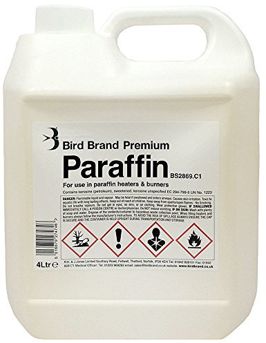 Bird Brand Premium Paraffin Oil Fuel for Heaters Lamps and Torches - 4 Litre