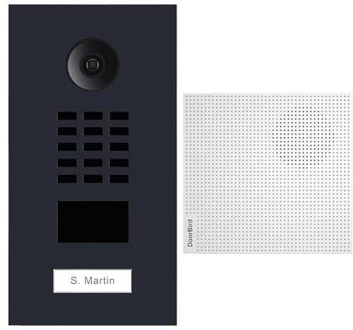 DoorBird - KIT D2101V-RAL7016 + A1061W - Portier vidéo IP Lecteur de Badge RFID + Carillon Anthracite