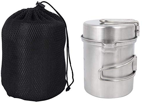 VGEBY Outdoor tragbare Picknick Edelstahl Kochgeschirr Set Topf Kochen Camping Wandern