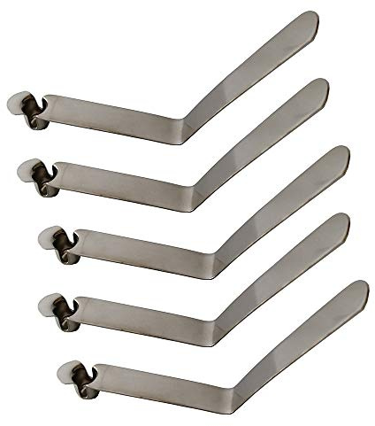 Mangobuy 50 Stück Einzelne Federknopf-Klammer 4mm - 9.1 mm Kajak-Paddel-Schnappfeder-Klammer Zeltstangen-Klammern Markisenzubehör Teleskoprohr Camping & Caravan & Stuhlrohrschloss (8mm Langes Bein)