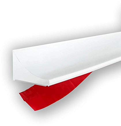 Esufeir 39/1M White Wet Room Floor Barrier for Bathroom,Shower Tray | Silicone Shower Dam Door Threshold,Bath Edging Trim Water Retaining Seal Strip,Self-Adhesive Water Stopper for Kitchen Sink