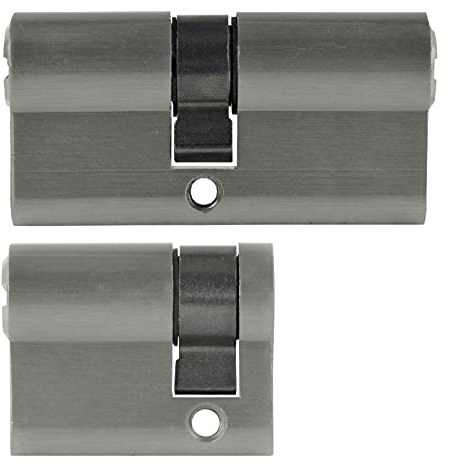 2 likadana 1 x profilcylinder 30/35 mm 1 x halvcylinder 30/10 mm 5 nycklar