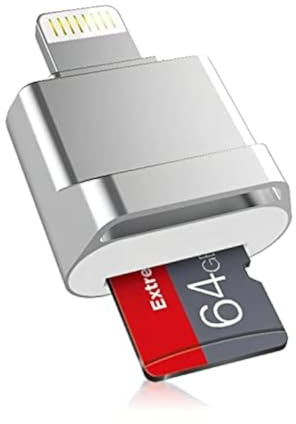 Apple MFi Certified Lightning to Micro SD Card Reader for iPhone, iPad - Supports iOS 13, exFAT & FAT32