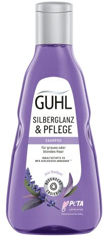 Guhl Silberglanz & Pflege Shampoo - Inhalt: 250 ml - Anti-Gelbstich und Pflege für graues und blondes Haar