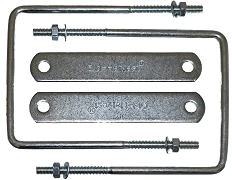Old-Harvest 2X U-Bügel mit Montageplatte 160 x 123mm Bügelschraube M8 für Befestigung Dachbox Gewindebügel Bügelschelle Gewindebolzen Neu