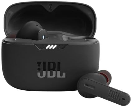 JBL Tune 235 NC Auricolari Bluetooth In-Ear True Wireless con Cancellazione del Rumore e fino a 48 ore di Autonomia, Resistenti ad Acqua e Polvere IP54, Design Chiuso Ergonomico a Stick, Nero