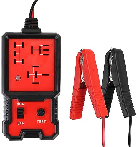 Greluma 1 pezzo tester relè auto,controllore relè elettronico 12V,tester batteria auto con clip per riparazione automatica,strumento diagnostico relè auto