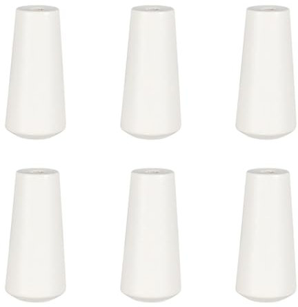 6Pack Blind Pull Cord Ends Window Wood Safety Knobs Repair Replacement Parts Wooden Hanging Ball Small Pendants Drops Connectors Accessories for Bathroom Blinds Light and Shades Decoration,White