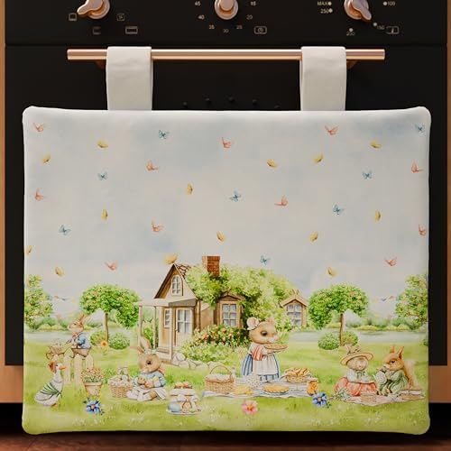 PETTI Artigiani Italiani - Copriforno Pasqua, Copriforno Pasqua Cucina, Copriforno Moderno per Pasqua in Stampa Digitale, 100% Made in Italy