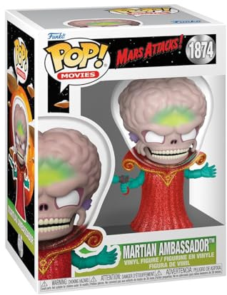 Funko POP! Movies: Mars Attacks - Alien Leader - Mars Attacks Film - Vinyl Collectible Figure - Gift Idea - Official Merchandise - Toy for Children and Adults - Movies Fans