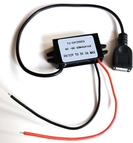 NXPUXP Convertitore impermeabile 1 Pezzo da 12V a 5V 3A,Adattatore Step-Down DC-DC,Adattatore di Alimentazione del Modulo Buck,Convertitore Trasformatore di Potenza Automobilistico