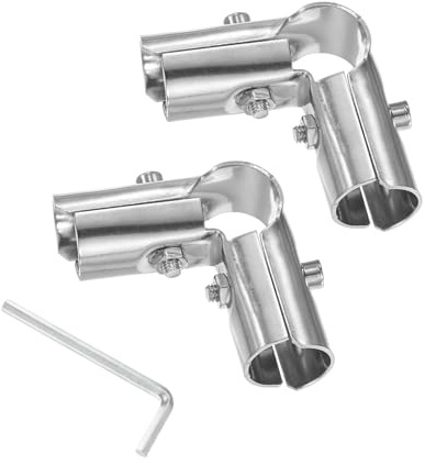 M METERXITY 2-Pack Structural Pipe Connector, 90 Degree 3 Way Pipe Clamp Stainless Steel Pipe Connector for OD 1 or 25MM Pipe, Conduit Connectors
