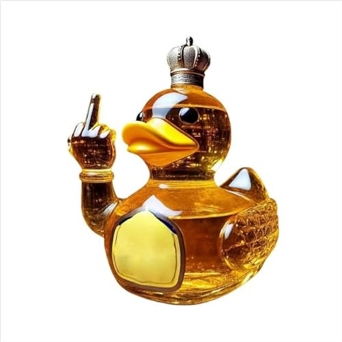 whiskey karaffe ente, 3D Mittelfinger Schnaps Dekanter, Whiskey Dekanter, Whisky Tierflaschen, Whiskey Flasche, Whiskey Glas, Schnapsspender, für Whisky-Liebhaber, Vater, Ehemann (A)