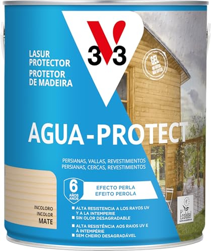 V33 Protezione decorativa per il legno di acqua Protect opaca incolore 2,5 l