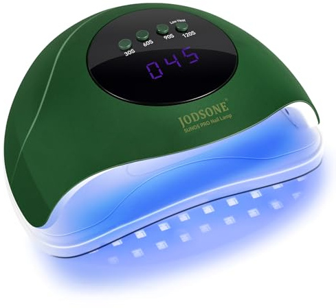 JODSONE U V nagellampa LED gel nageltorkare gel nagellampa med autosensor och 4 timers hemsalong användning nagelverktyg grön