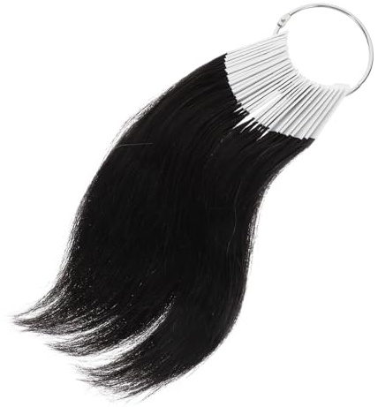 OUNONA 30pièces Échantillons De Cheveux Humains Pour Test De Couleur Lot De Mèches Avec Anneaux Pour Formation Coiffure Et Coloration Capillaire