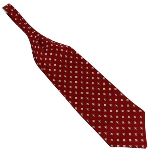 Tony & Paul. Foulard Ascot. Fleurs de Lys - BOURBON, Soie. - Motifs - FABRIQUE EN ITALIE.