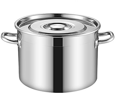 Olla sopera de Acero Inoxidable 304 de 25 l: Olla Resistente con Tapa para Uso doméstico y de Catering, Compatible con Todo Tipo de cocinas, Ideal para cocinar, hervir y cocinar al Vapor.