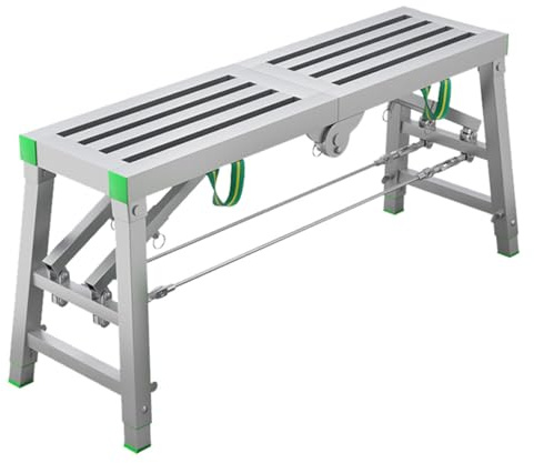 Piattaforma di lavoro pieghevole regolabile per ponteggi Scala portatile per dipingere cartongesso lavaggio auto e patchingHeavyDuty 140 * 37 cm ponteggio multiuso