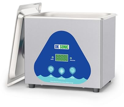 DK SONIC Ultraschallreiniger, 1.5L 60W Professioneller Ultraschall-Brillenreiniger mit digitaler Steuerung, Ultraschallreinigungsgerät für Ketten, Schmuck, Münzen Reinigung (Inklusive Körbe)