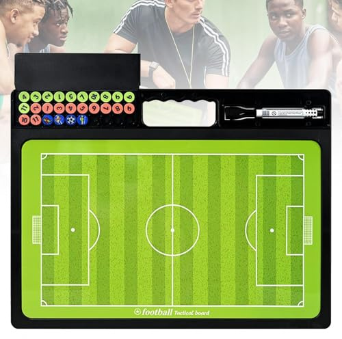MTTXY Magnetische Fußball-Taktiktafel, trocken abwischbare Fußball-Trainertafel mit Marker und Magneten, Aluminiumlegierung für die Demonstration von Strategieplänen und Spielzügen