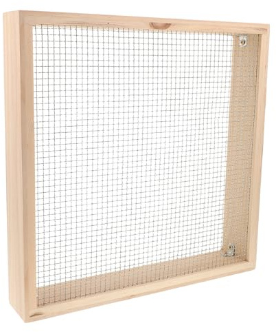 Toddmomy Setaccio da Giardino - 38x38 cm, setaccio Multiuso per terriccio, Manuale, con Maglia da 6 mm x 6 mm, Ideale per Compost, Sassi, Terra, Foglie e terriccio per vasi.
