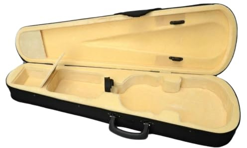 Violine Fall 1/8 1/4 1/2 3/4 Größe Professionelle Dreieckige Form Hard Case Gelb Innen Teile Für Aufführungen Im Freien(Size 1 2)