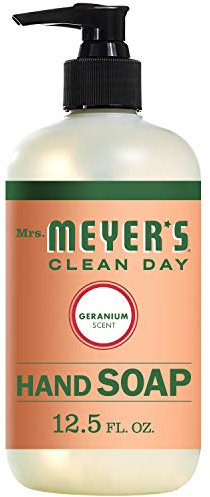 Mrs. Meyer's Clean Day Liquid Hand Soap, Geranium, 12.5 Ounce Bottle