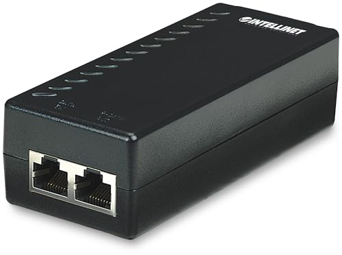 Intellinet Power over Ethernet (PoE) Injektor (1 Port, 48 V DC, IEEE 802.3af kompatibel) schwarz, 524179