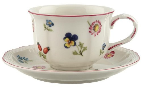 villeroy e boch petite fleur 1 tazza da tè con piattino, 0,20 l prima scelta