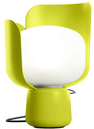 Fontana Arte Blom Lampada da Tavolo, Giallo Metallo, Altezza: 24 cm Diametro: 15 cm