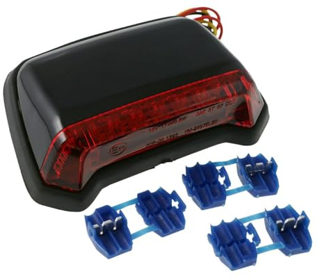 Rücklicht LED Motorrad Chopper zum Befestigen auf Fender bzw. Heckplastik, schwarz, rot