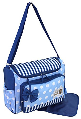 GMMH 2 tlg Wickeltasche Pflegetasche Windeltasche Babytasche Farbauswahl (beige) (3140, blau)